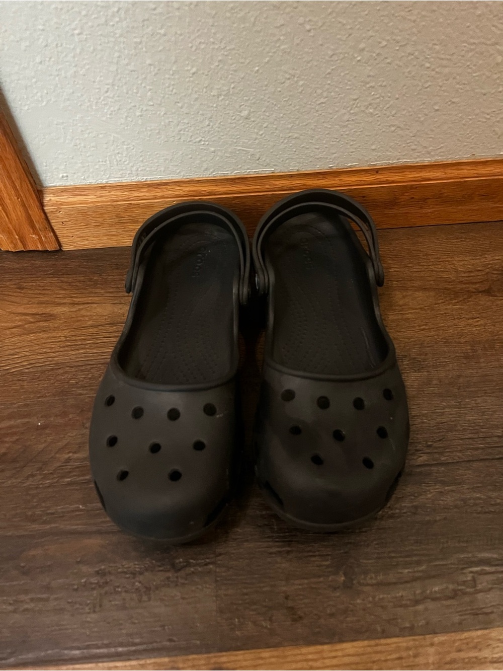 CROCS Black Women’s Karin Mary Jane style Mules with Heel Strap